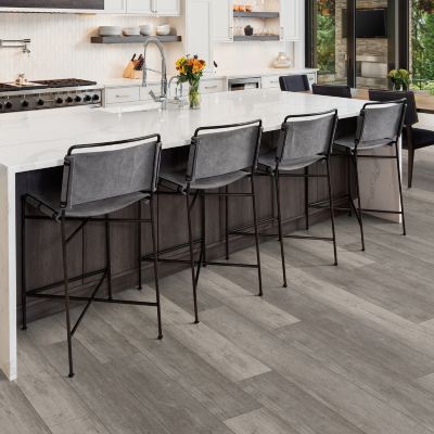 luxury vinyl plank floors in a Dryden kitchen